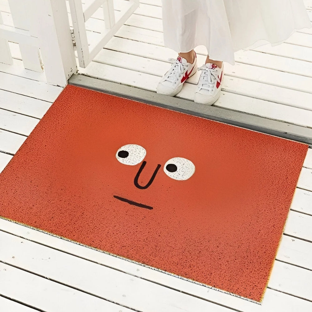 Paillasson smiley – Tapis d'entrée antidérapant – Tapis ludique d'intérieur et d'extérieur