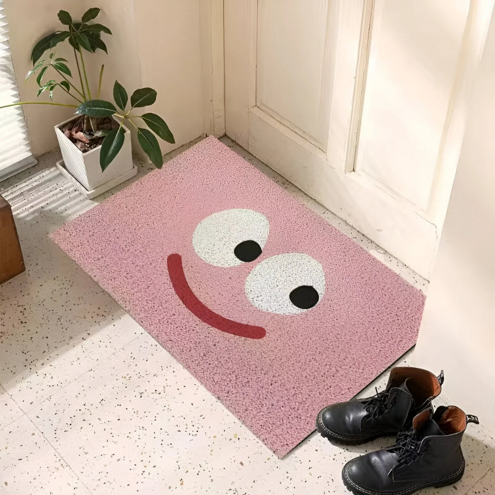 Paillasson smiley – Tapis d'entrée antidérapant – Tapis ludique d'intérieur et d'extérieur