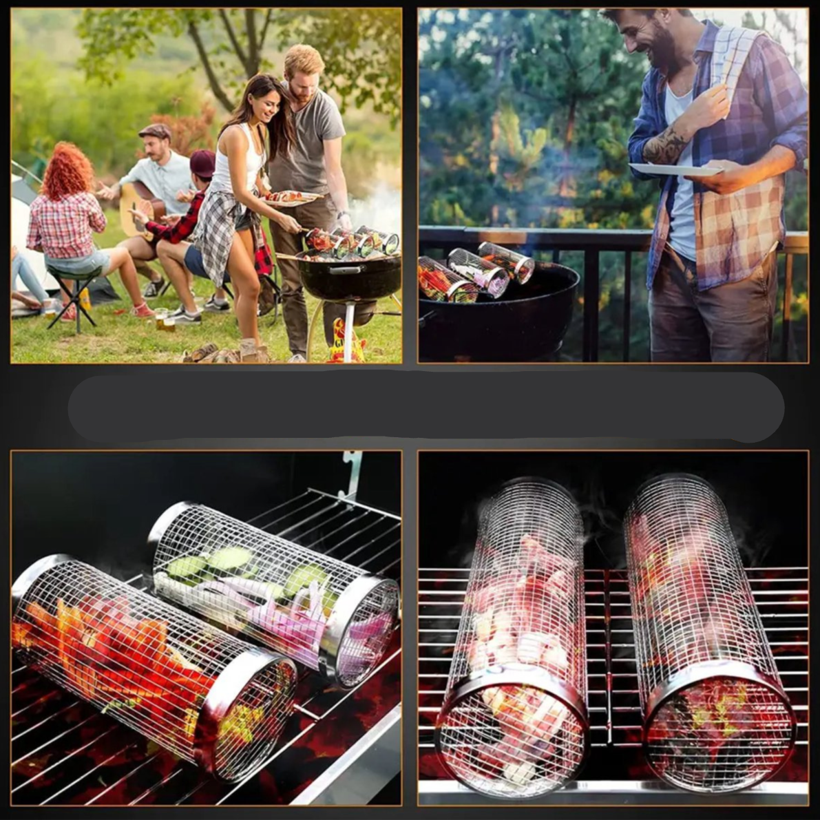 Panier à barbecue – évite que les aliments ne tombent à travers la grille