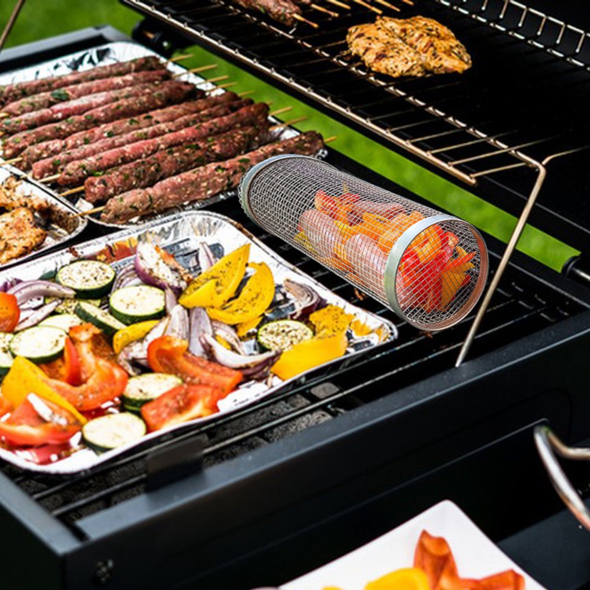 Panier à barbecue – évite que les aliments ne tombent à travers la grille