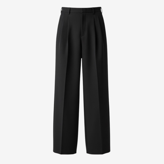 Pantalon à pinces et jambes larges pour homme – Style décontracté moderne