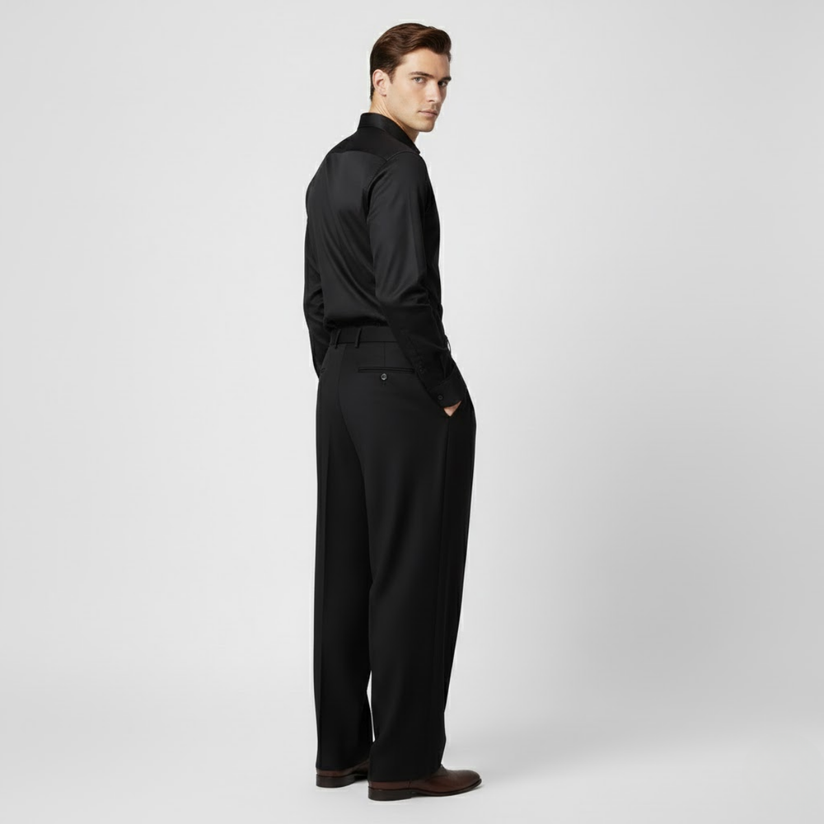 Pantalon à pinces et jambes larges pour homme – Style décontracté moderne
