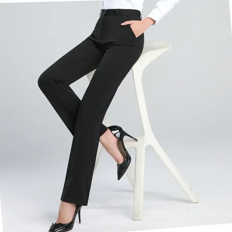 Pantalon affinant à taille haute pour femme