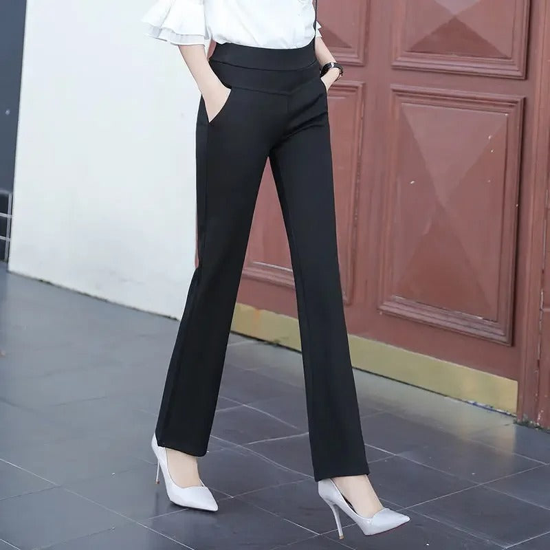 Pantalon affinant à taille haute pour femme