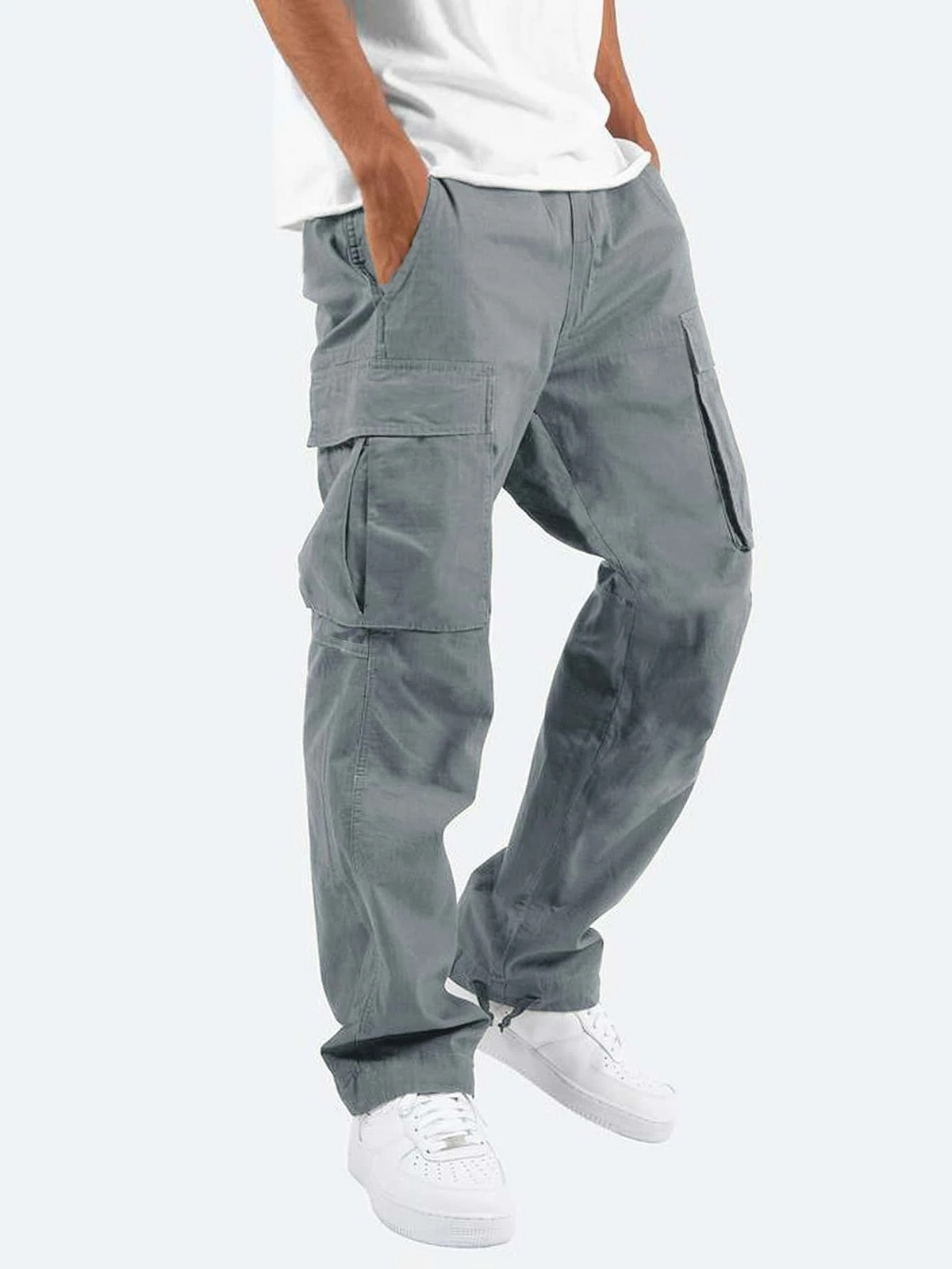Pantalon cargo confortable en matière douce pour homme, idéal au quotidien