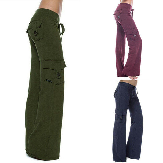 Pantalon cargo évasé pour femme