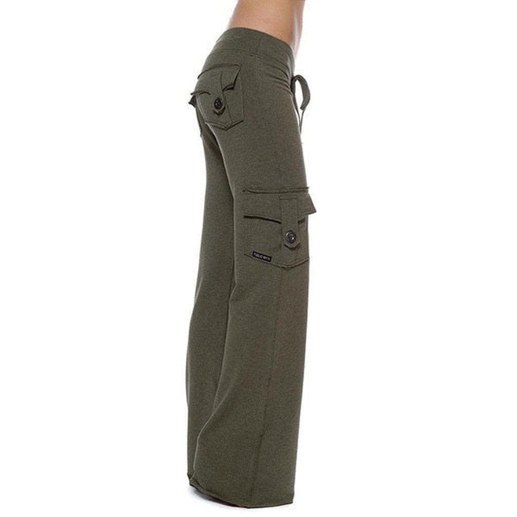 Pantalon cargo évasé pour femme