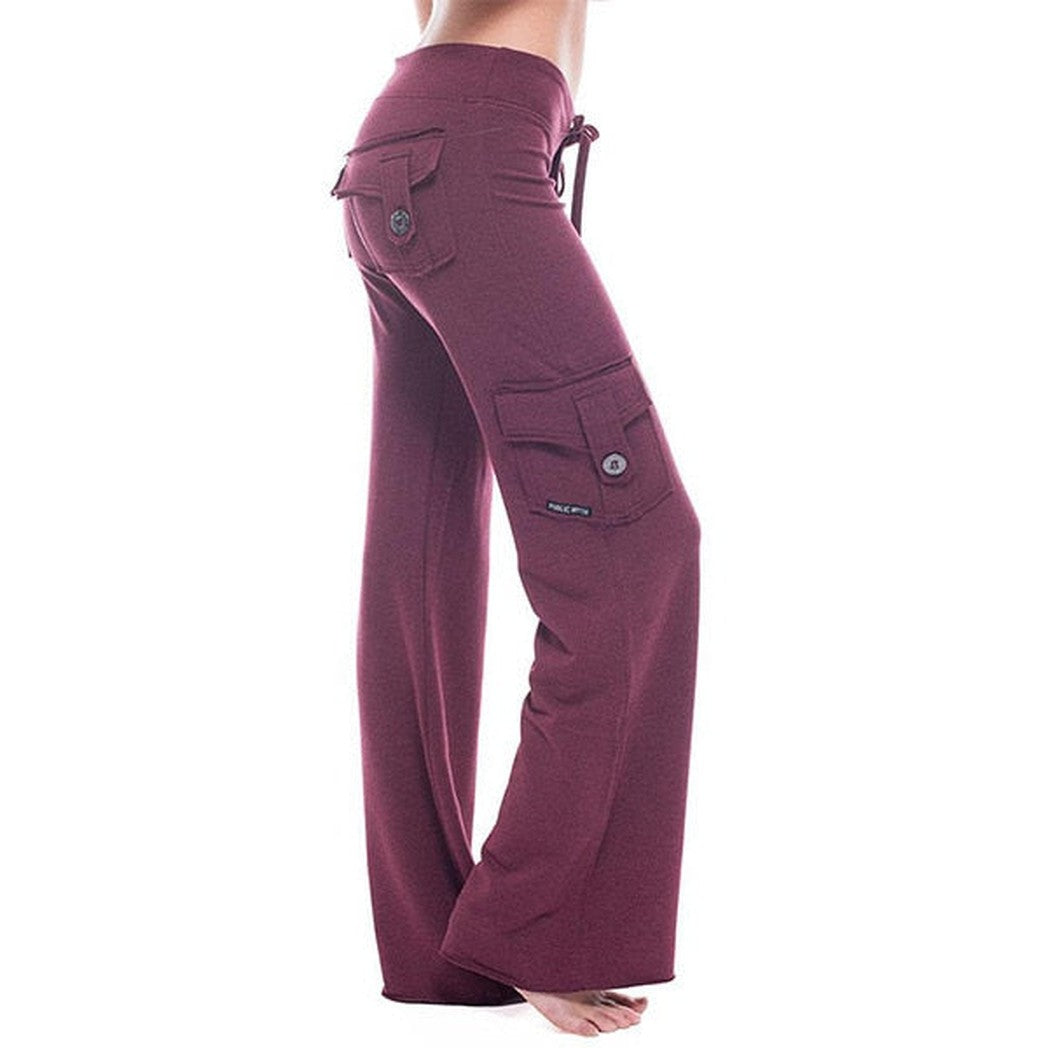 Pantalon cargo évasé pour femme