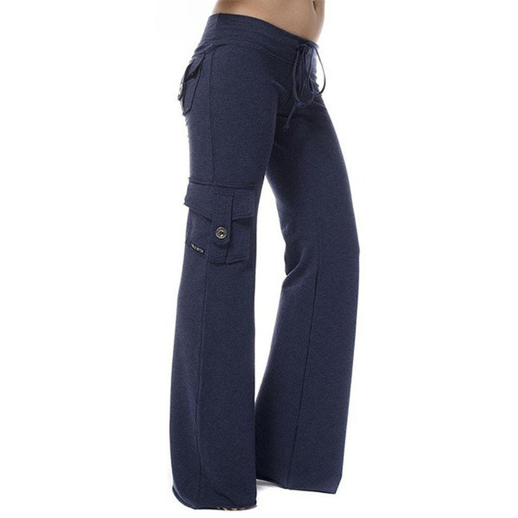 Pantalon cargo évasé pour femme
