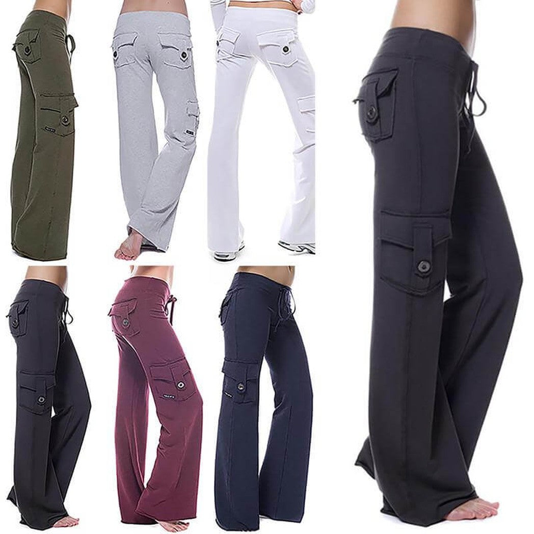 Pantalon cargo évasé pour femme