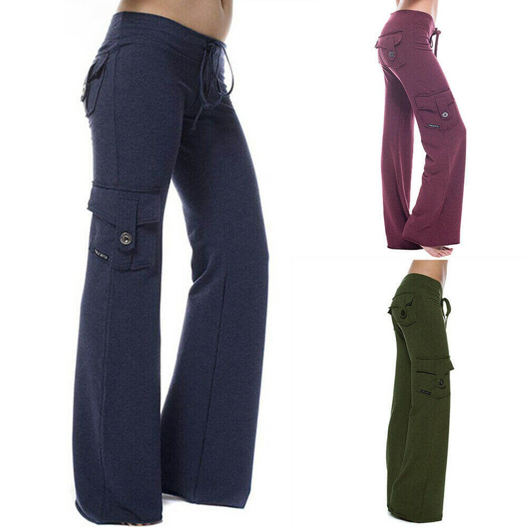 Pantalon cargo évasé pour femme