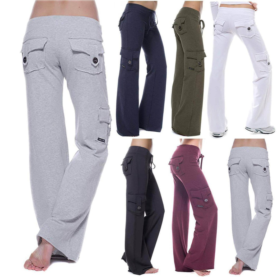 Pantalon cargo évasé pour femme
