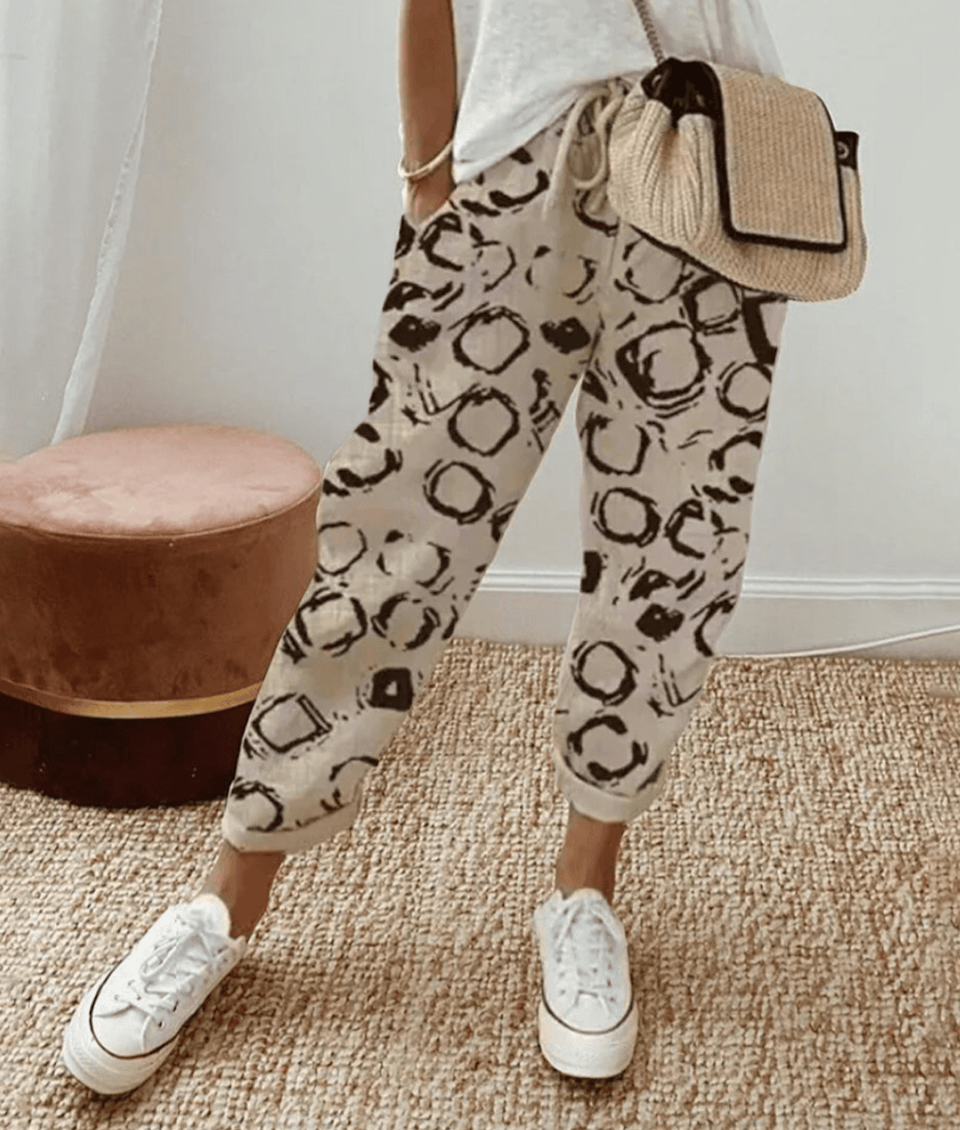 Pantalon casual en lin