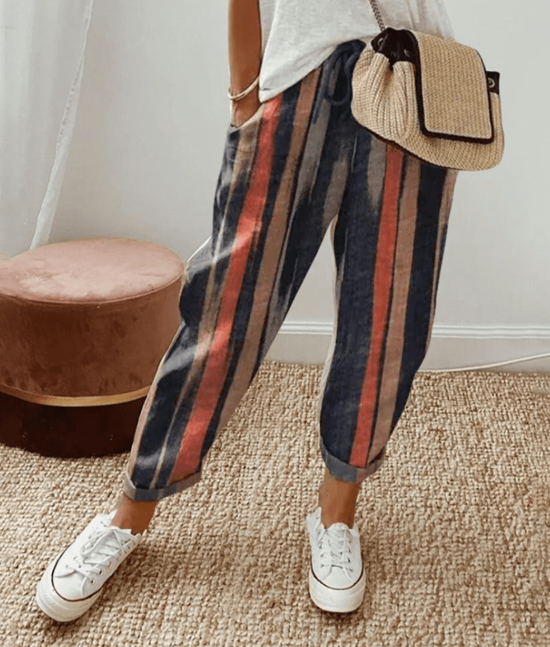 Pantalon casual en lin
