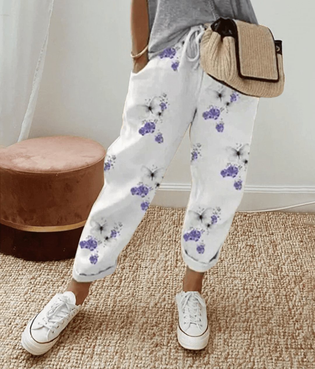 Pantalon casual en lin