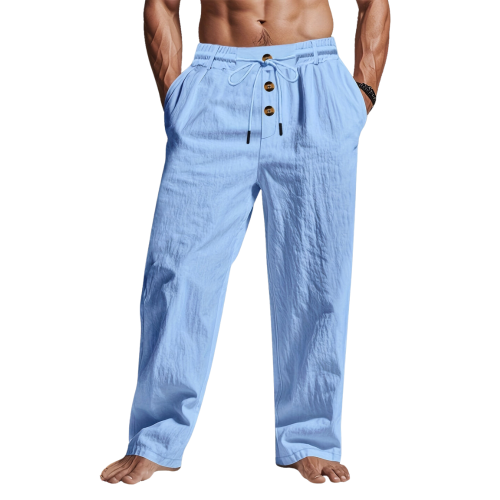 Pantalon chino ample à cordon de serrage pour homme