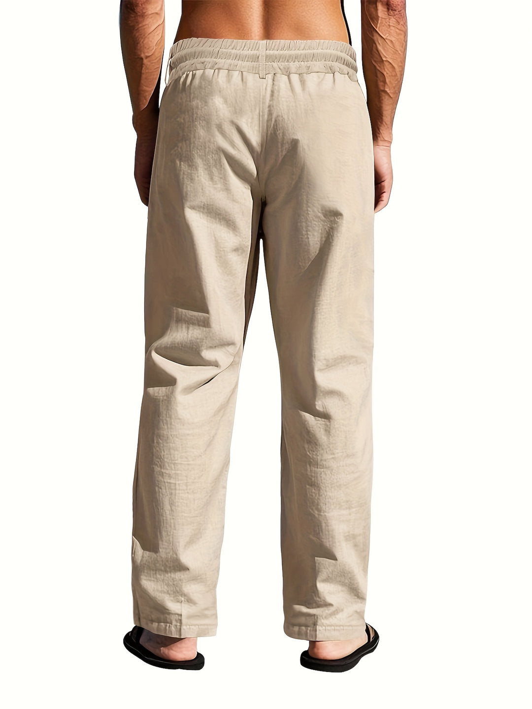 Pantalon chino ample à cordon de serrage pour homme