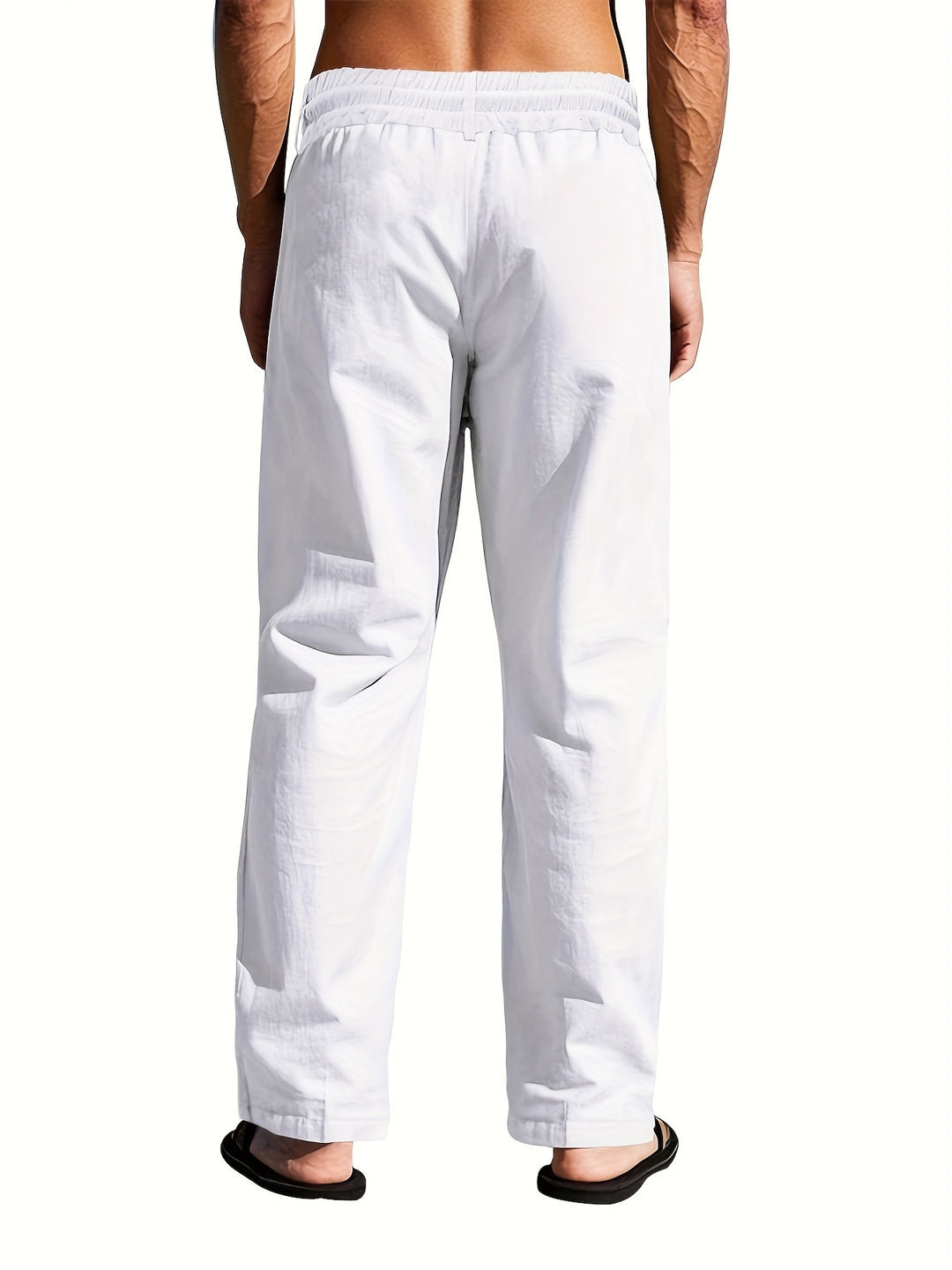 Pantalon chino ample à cordon de serrage pour homme