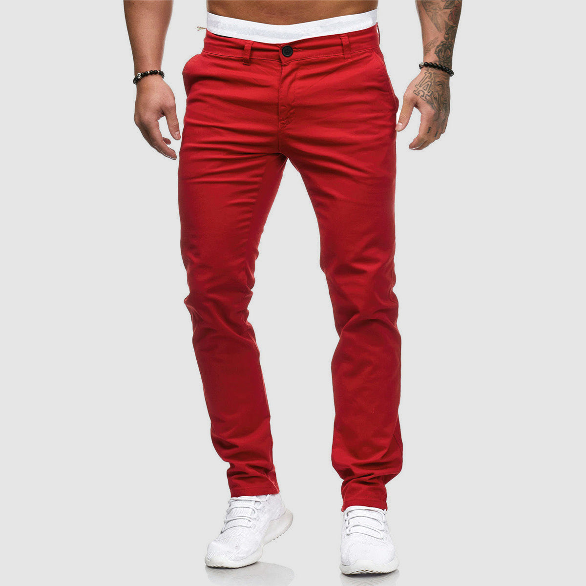 Pantalon chino coupe slim pour homme