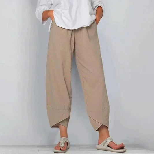 Pantalon court en coton pour femme