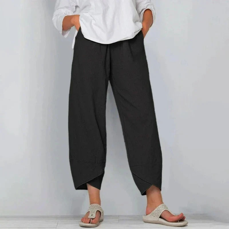 Pantalon court en coton pour femme