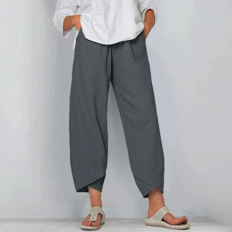 Pantalon court en coton pour femme