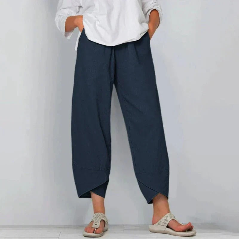 Pantalon court en coton pour femme