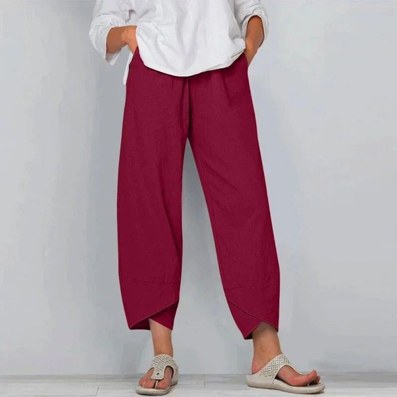 Pantalon court en coton pour femme