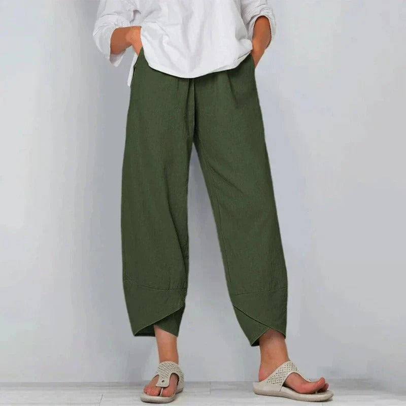 Pantalon court en coton pour femme