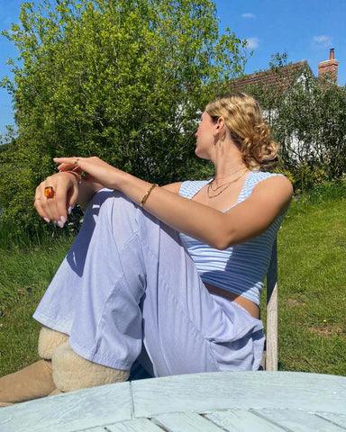 Pantalon d'intérieur pour femme coupe décontractée avec taille élastique, doux, léger et confortable avec poches latérales pour un confort ultime
