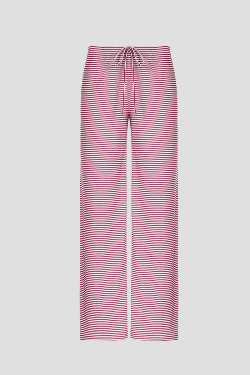 Pantalon d'intérieur rayé à taille coulissée pour femme