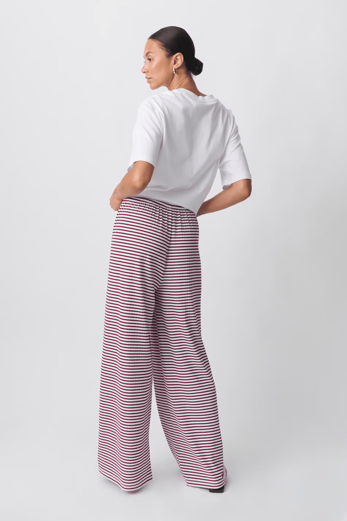 Pantalon d'intérieur rayé à taille coulissée pour femme
