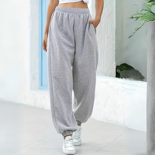 Pantalon de jogging baggy taille haute pour femme, coupe ample pour une liberté de mouvement et un style décontracté
