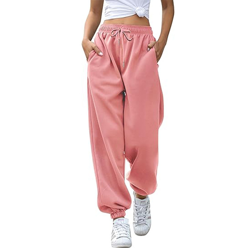 Pantalon de jogging baggy taille haute pour femme, coupe ample pour une liberté de mouvement et un style décontracté