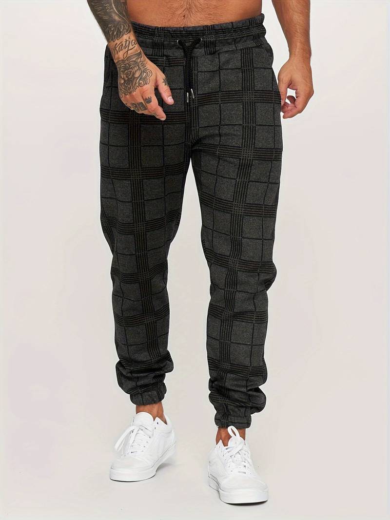 Pantalon de survêtement en coton pour homme à coupe confortable