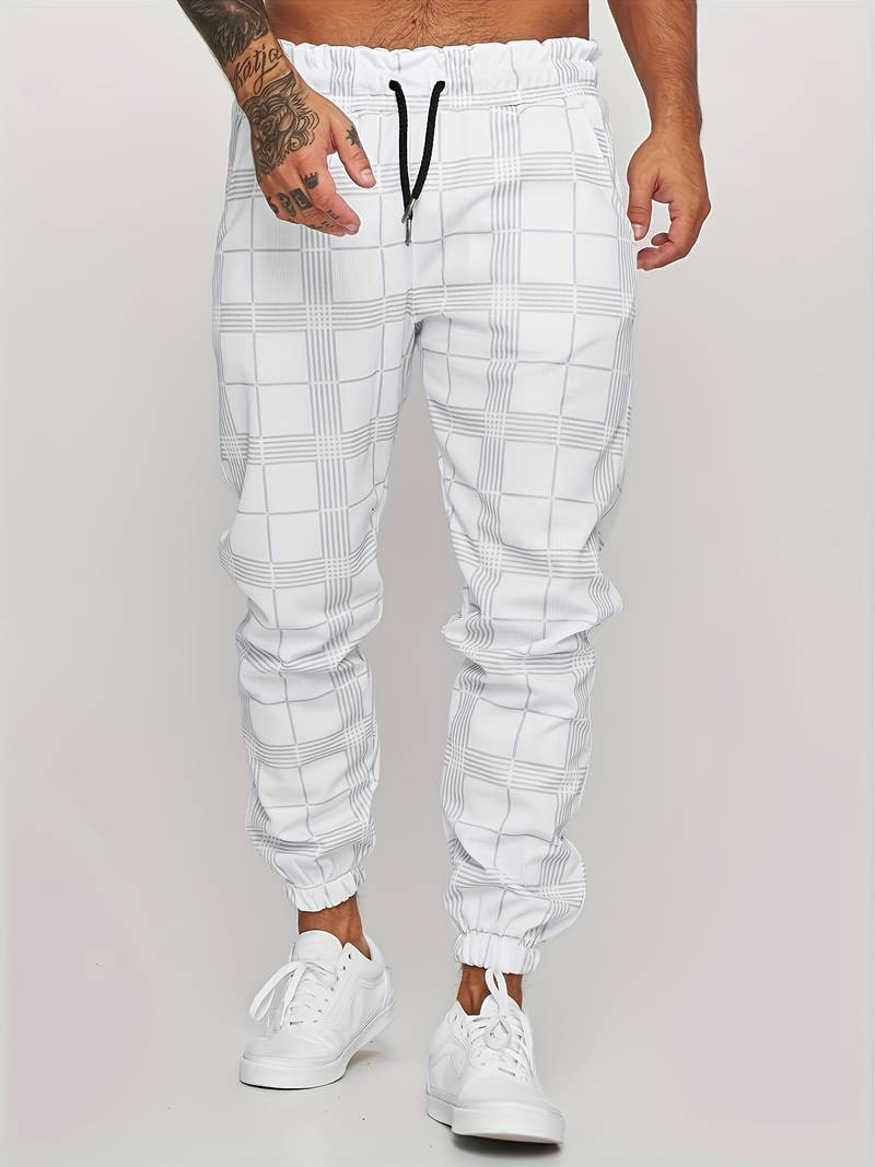 Pantalon de survêtement en coton pour homme à coupe confortable