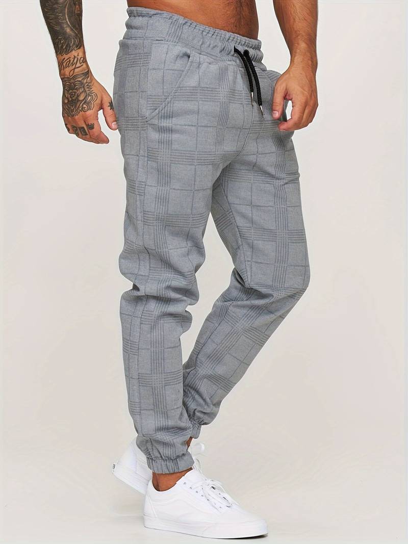 Pantalon de survêtement en coton pour homme à coupe confortable