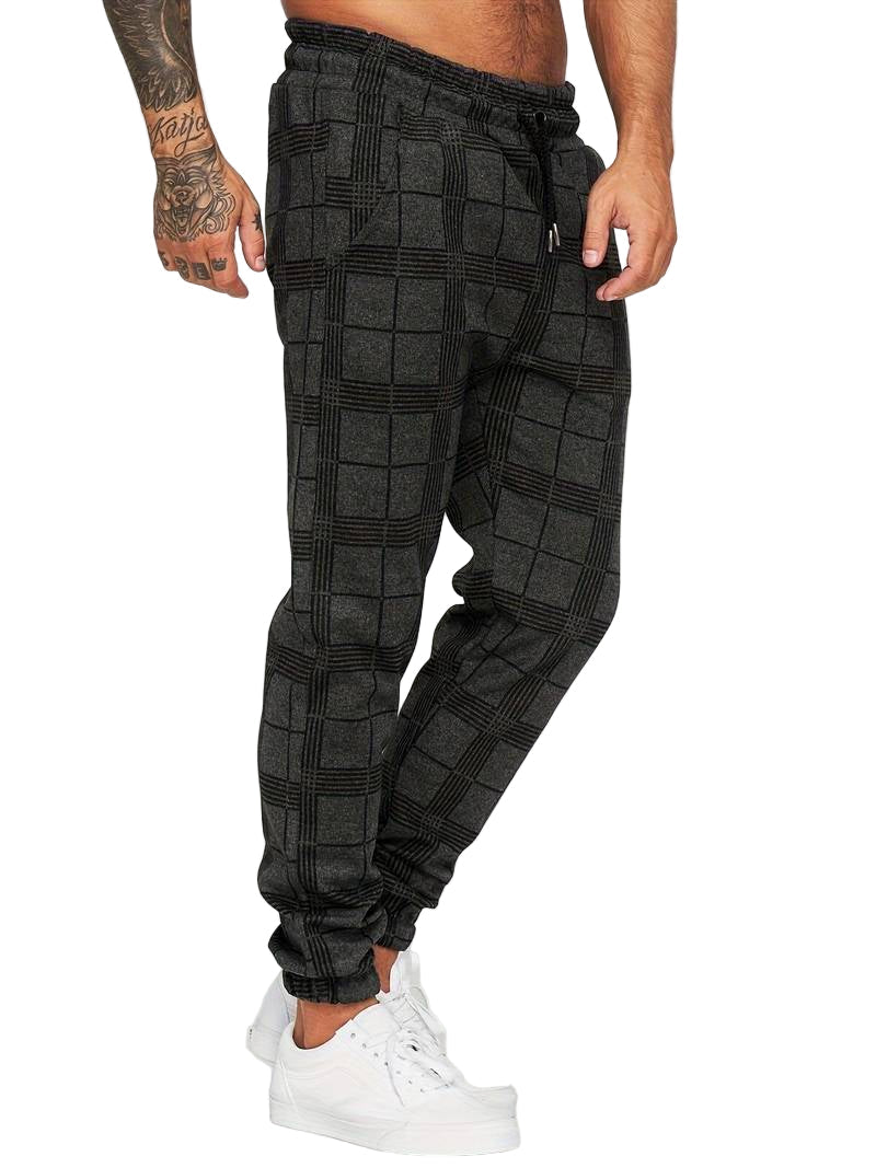 Pantalon de survêtement en coton pour homme à coupe confortable