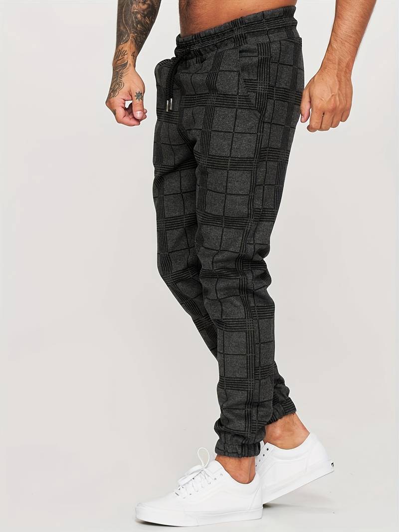 Pantalon de survêtement en coton pour homme à coupe confortable