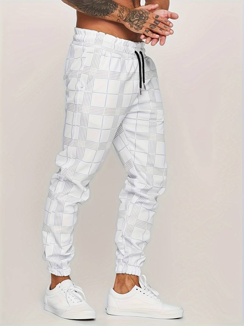 Pantalon de survêtement en coton pour homme à coupe confortable