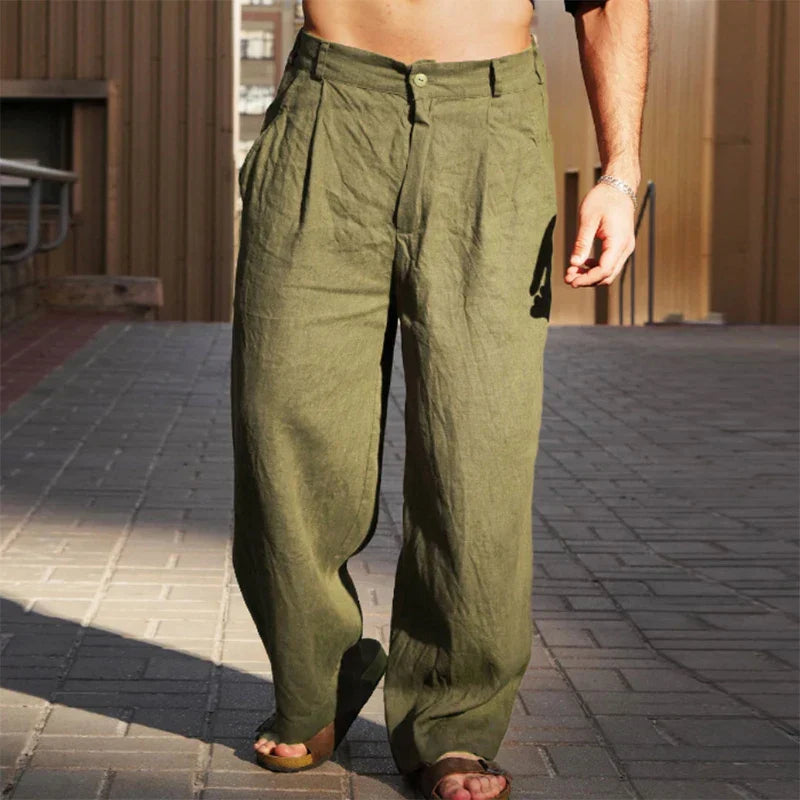 Pantalon décontracté à jambes larges pour homme