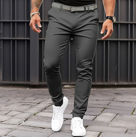 Pantalon élégant coupe ajustée pour homme