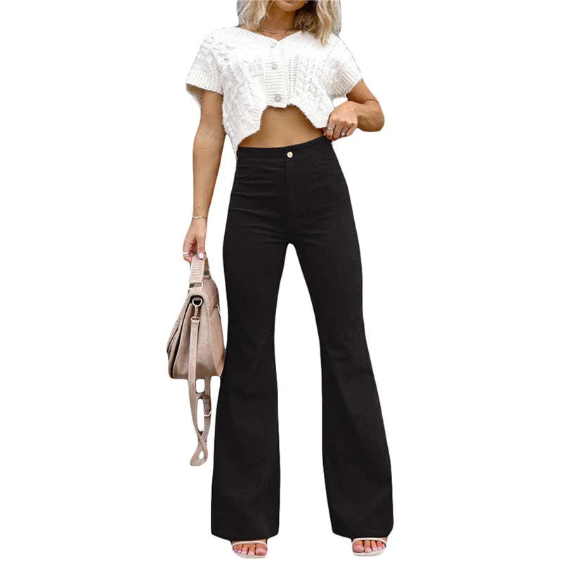 Pantalon en velours côtelé pour femme