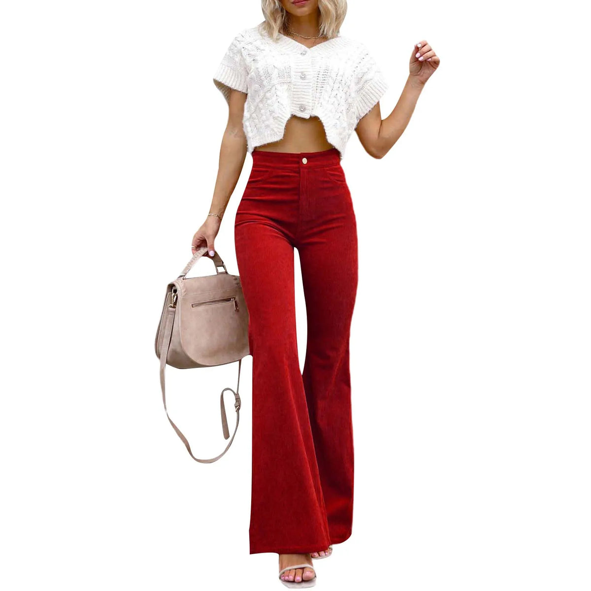 Pantalon en velours côtelé pour femme