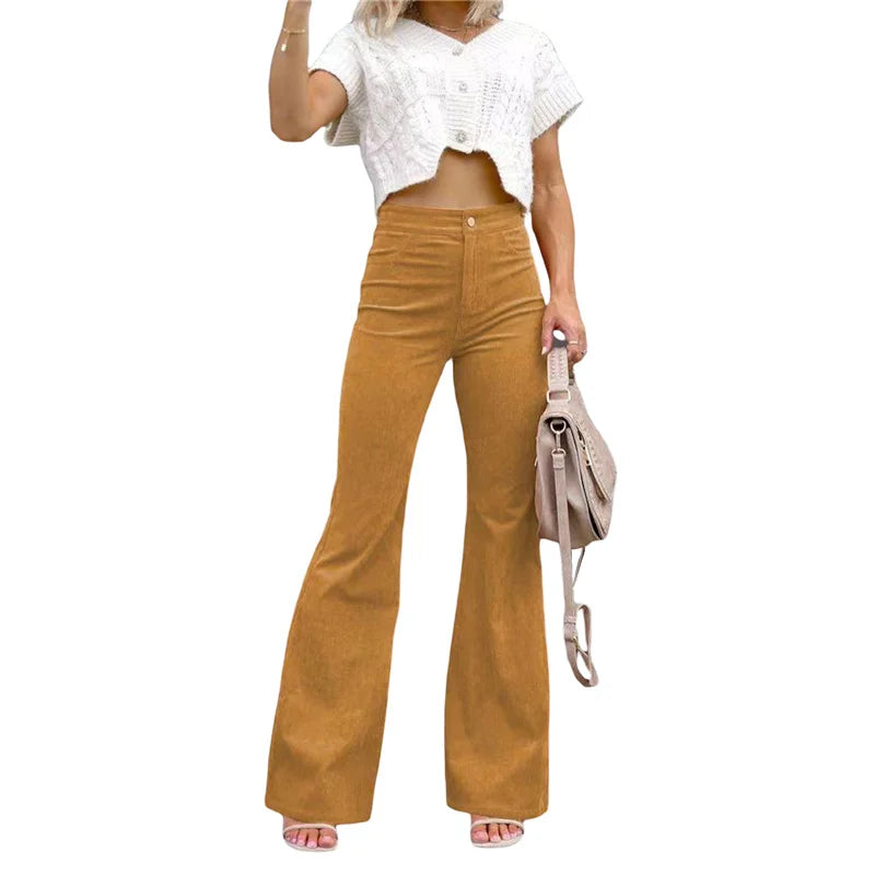 Pantalon en velours côtelé pour femme