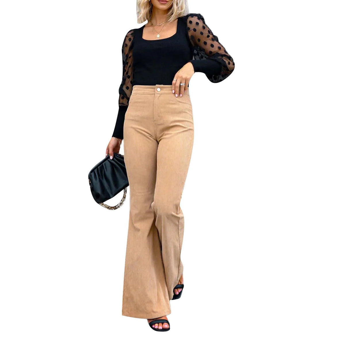 Pantalon en velours côtelé pour femme
