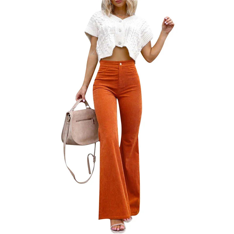 Pantalon en velours côtelé pour femme