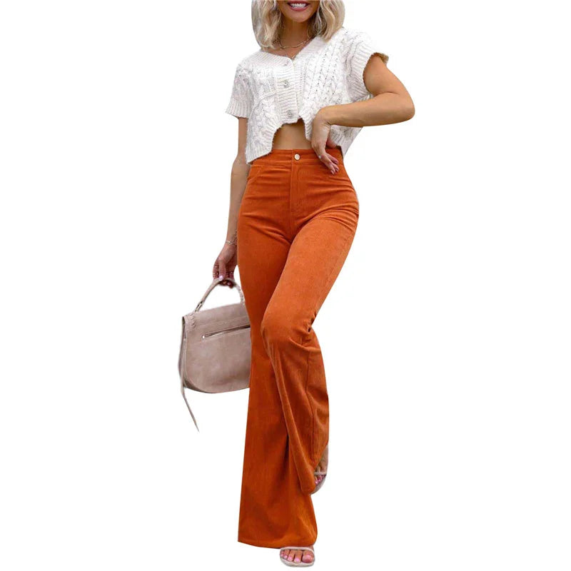 Pantalon en velours côtelé pour femme