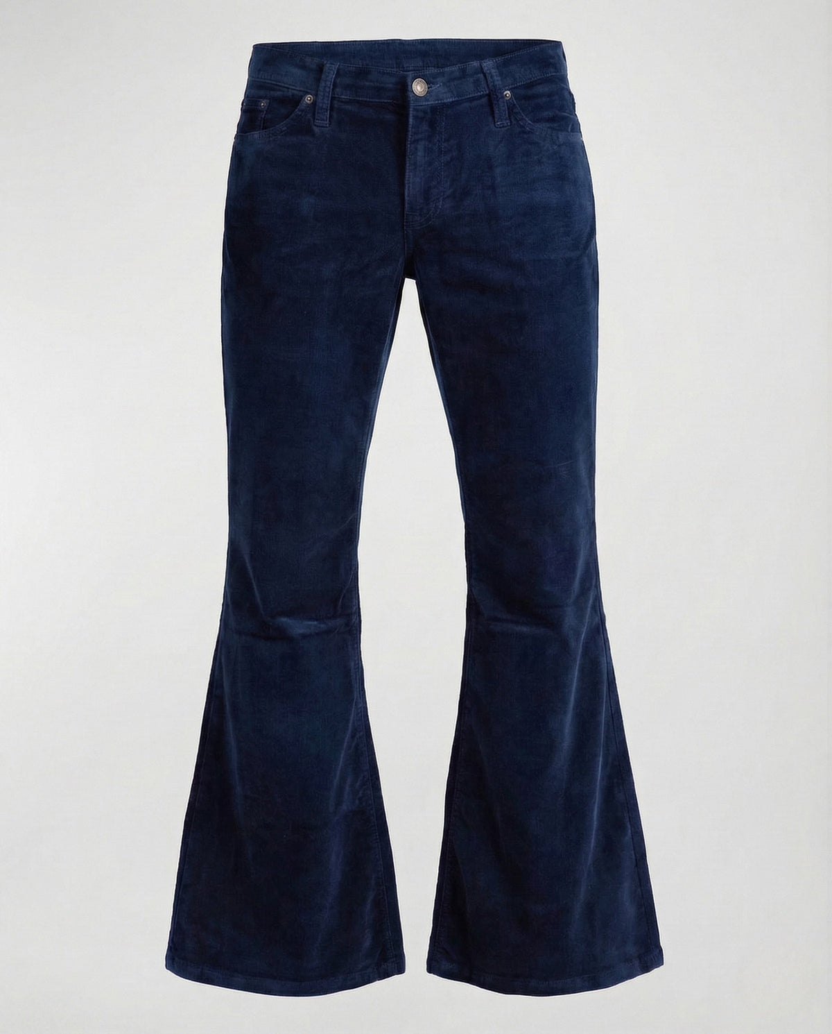 Pantalon évasé en velours côtelé taille haute stretch pour femme