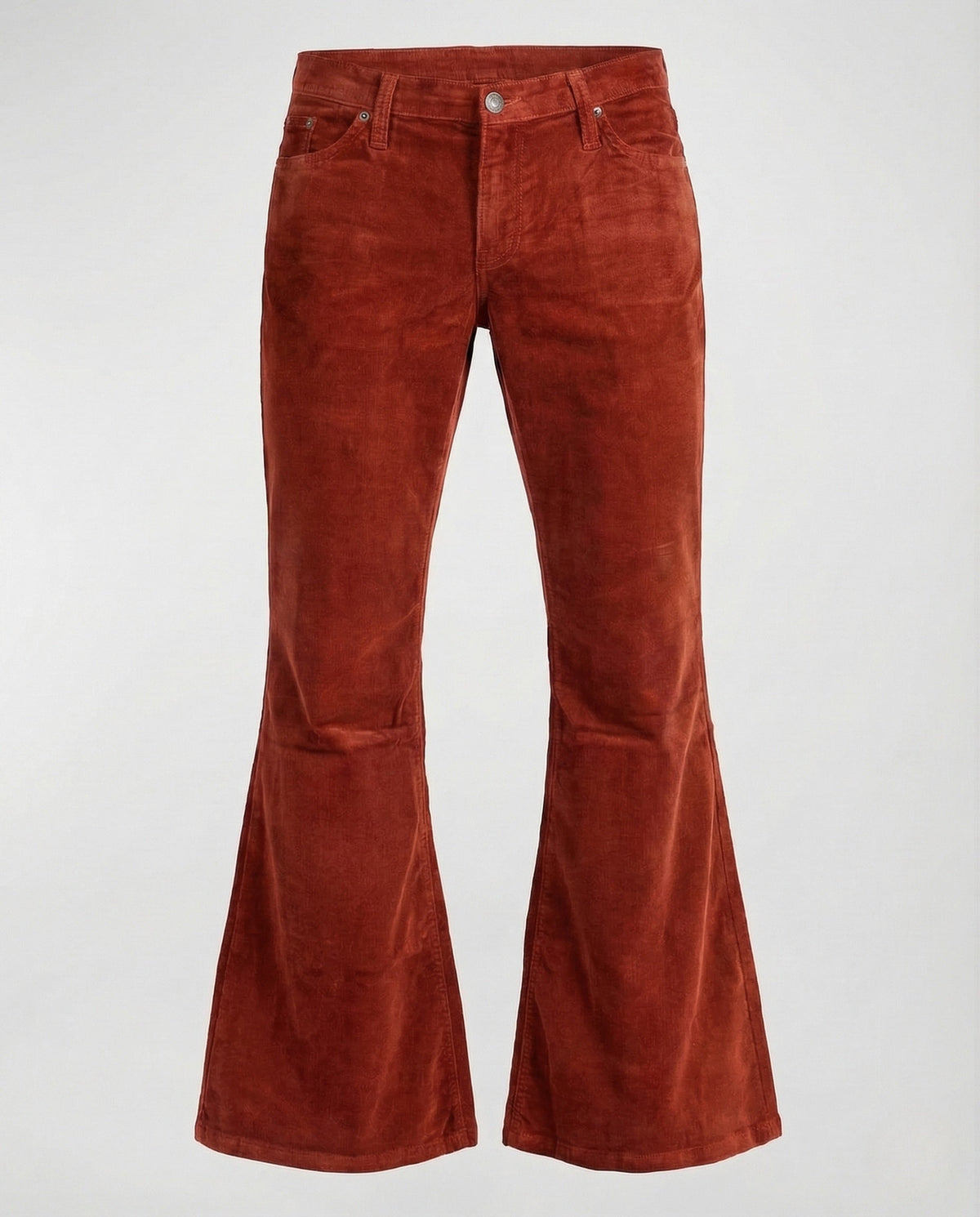 Pantalon évasé en velours côtelé taille haute stretch pour femme